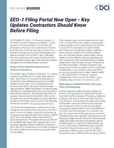 EEO-1 Filing Portal Now Open - Key Updates Contractors Should Know Before Filing