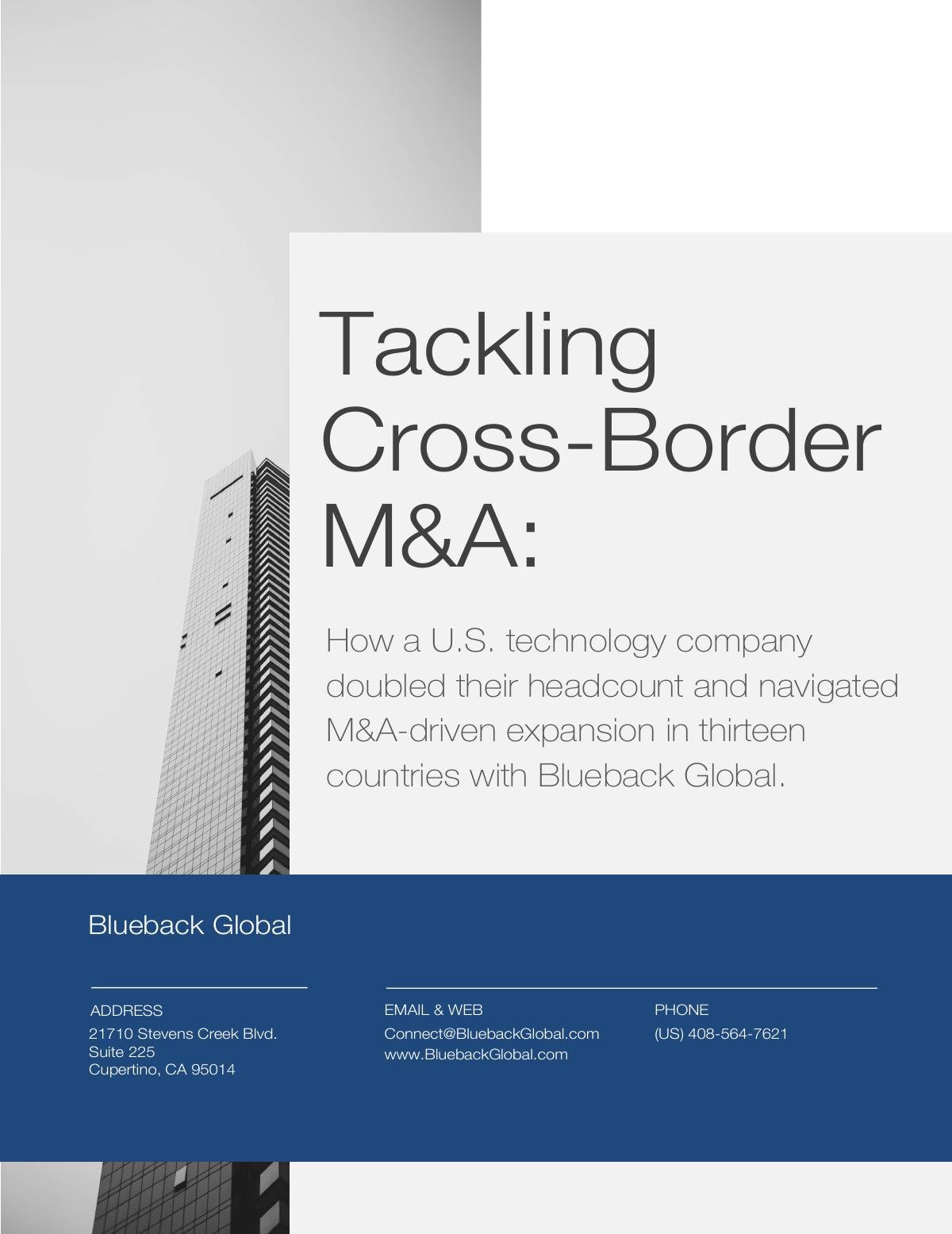 Tackling Cross-Border M&A