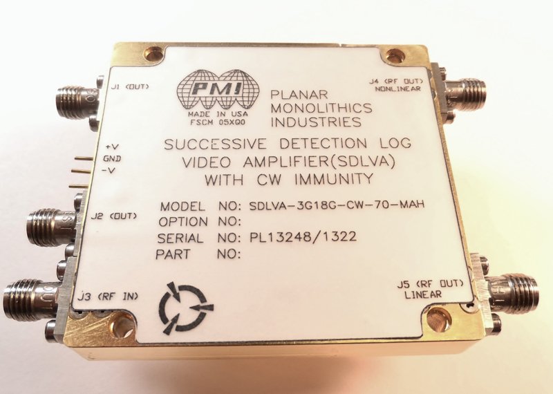 SDLVA-3G18G-CW-70-MAH CW-Immune Successive Detection Log Video Amplifier