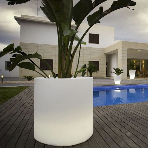 Illuminated Cylinder Planter