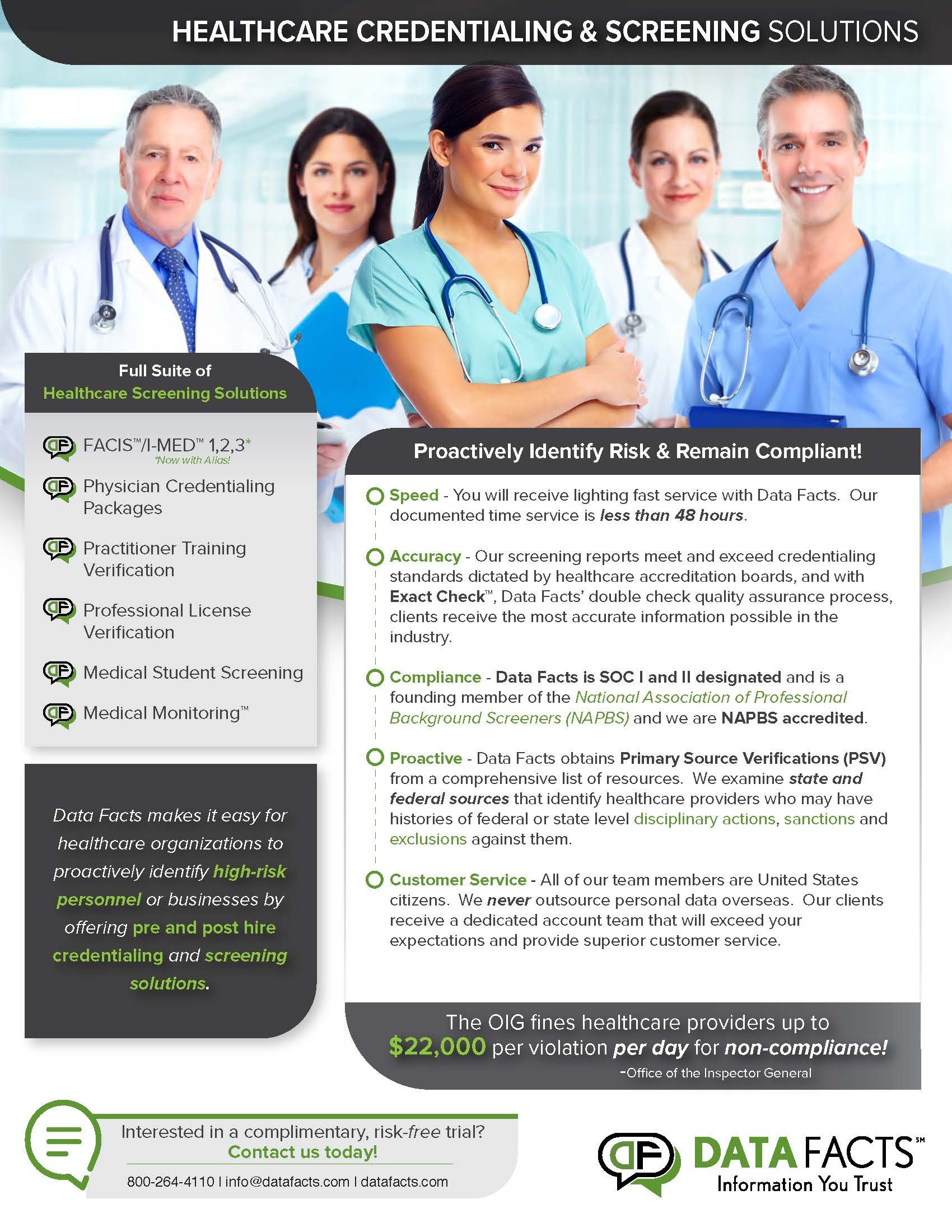 HEALTHCARE CREDENTIALING & SCREENING SOLUTIONS