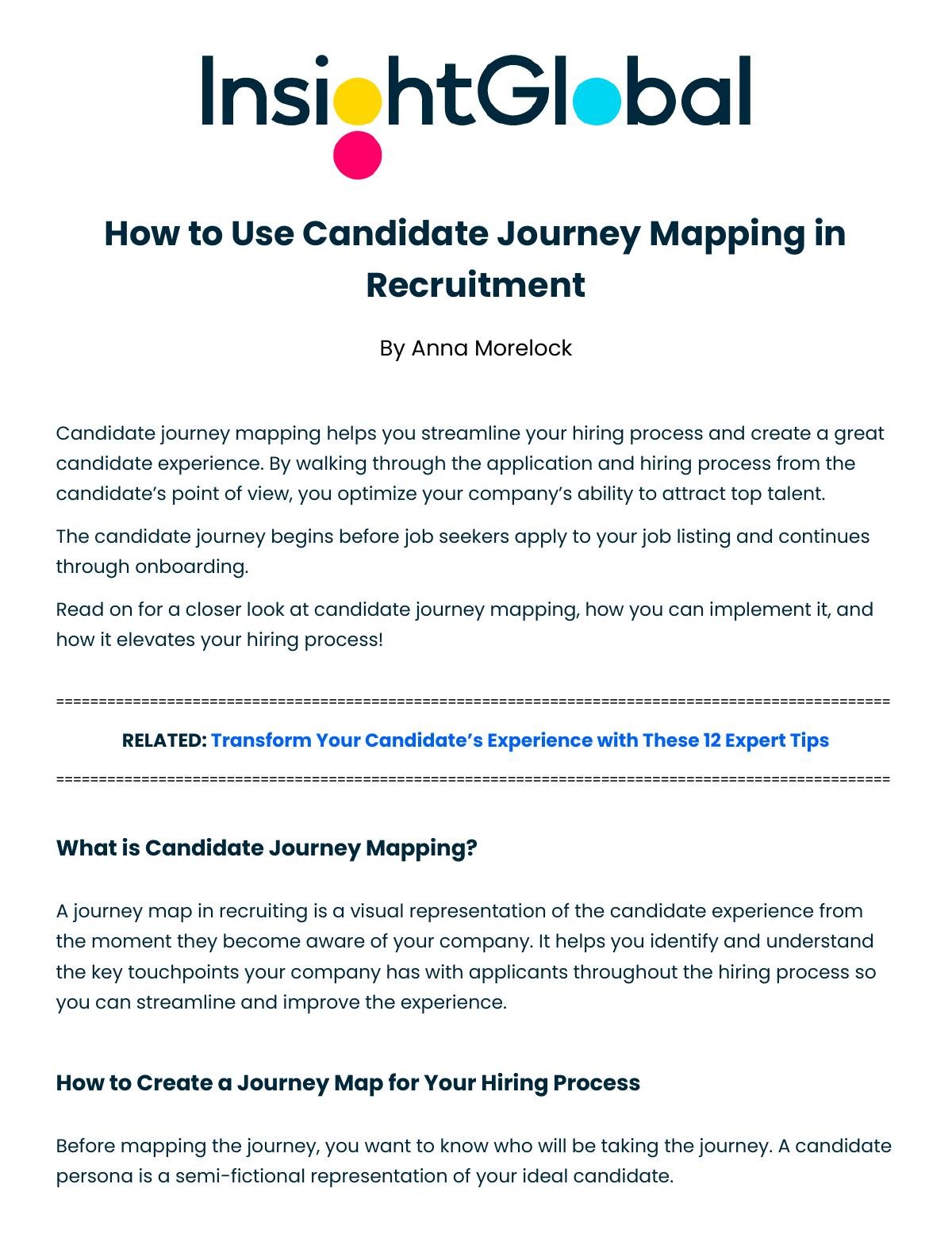 How to Use Candidate Journey Mapping in Recruitment