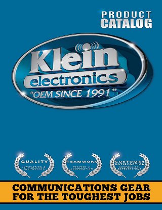 Klein Electronics Two-Way Radio Catalog