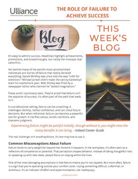 The Role of Failure to Achieve Success