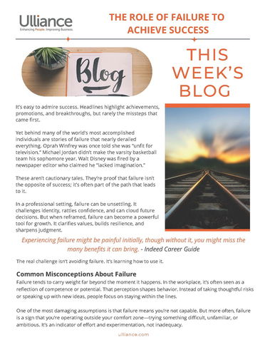 The Role of Failure to Achieve Success