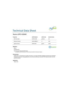Technical Data Sheet - Nuera LDPE 410640
