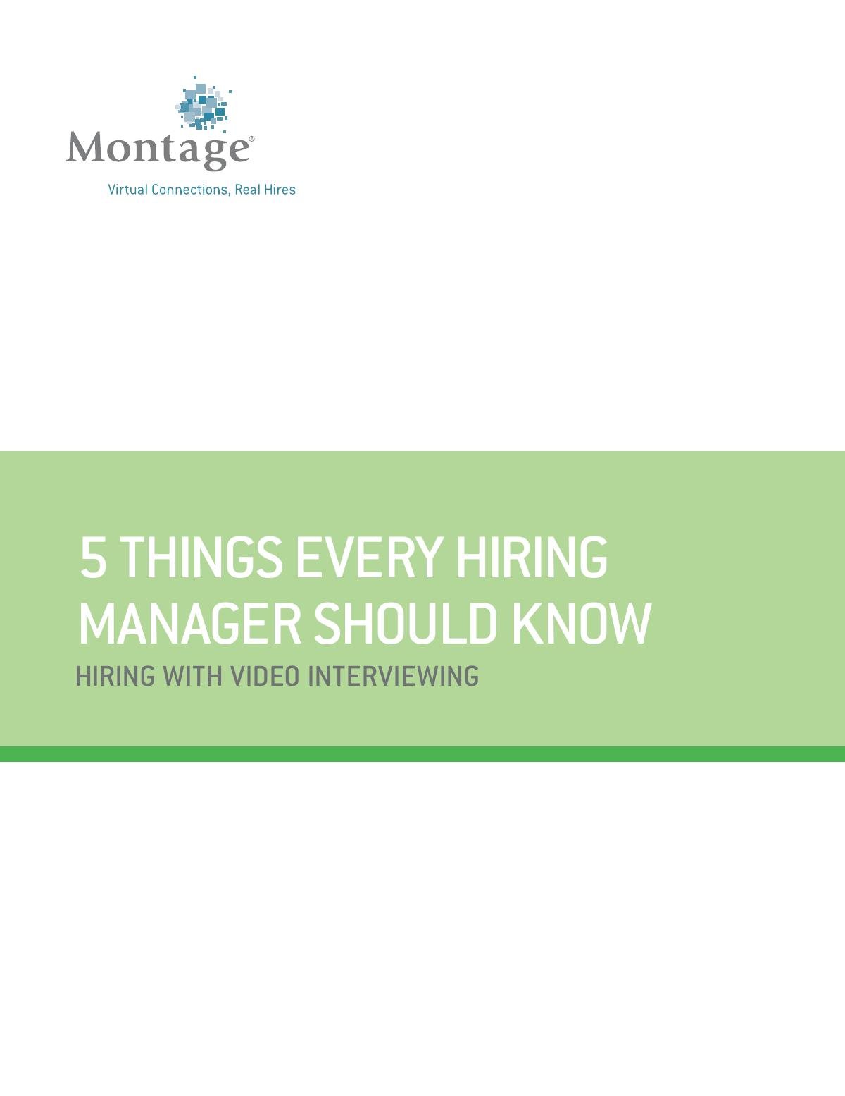 5 Things Every Hiring Manager Should Know
