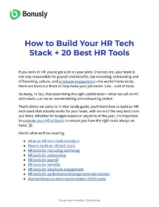 Your Guide to Building an HR Tech Stack