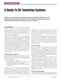A Guide to RF Switching Systems