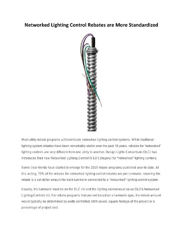 Networked Lighting Control Rebates are More Standardized