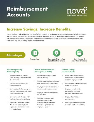 Reimbursement Accounts: Increase Savings. Increase Benefits.