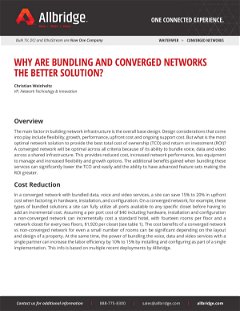 Benefits of a Converged Network