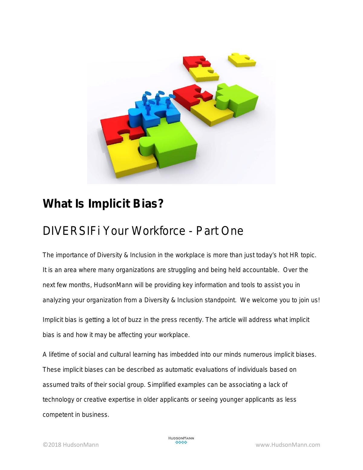 Is Implicit Bias Affecting Your Workplace?