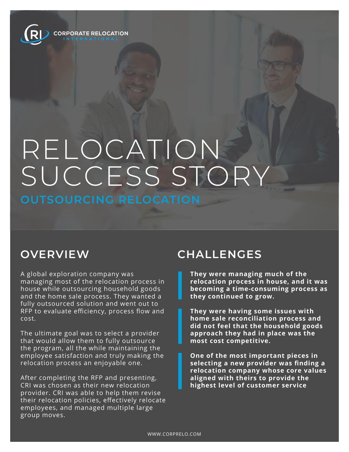 Relocation Success Story: Outsourcing