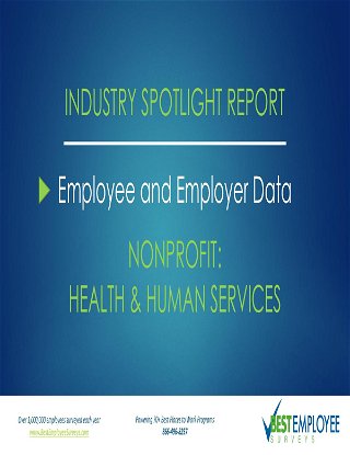 2019 Employee Engagement and Satisfaction Report: NonProfit Health and Human Services