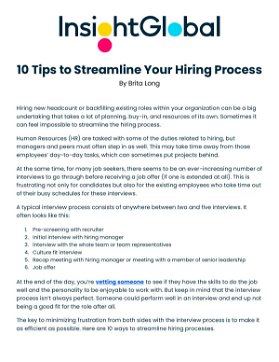 10 Tips to Streamline Your Hiring Process