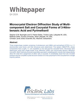 Microcrystal Electron Diffraction Study of Multi-component Salt and Cocrystal Forms of 3-Nitrobenzoic Acid and Pyrimethanil