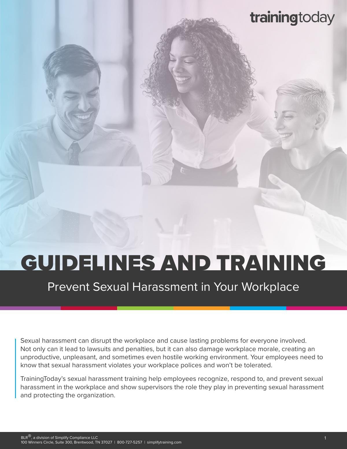 Sexual Harassment Guidelines and Training