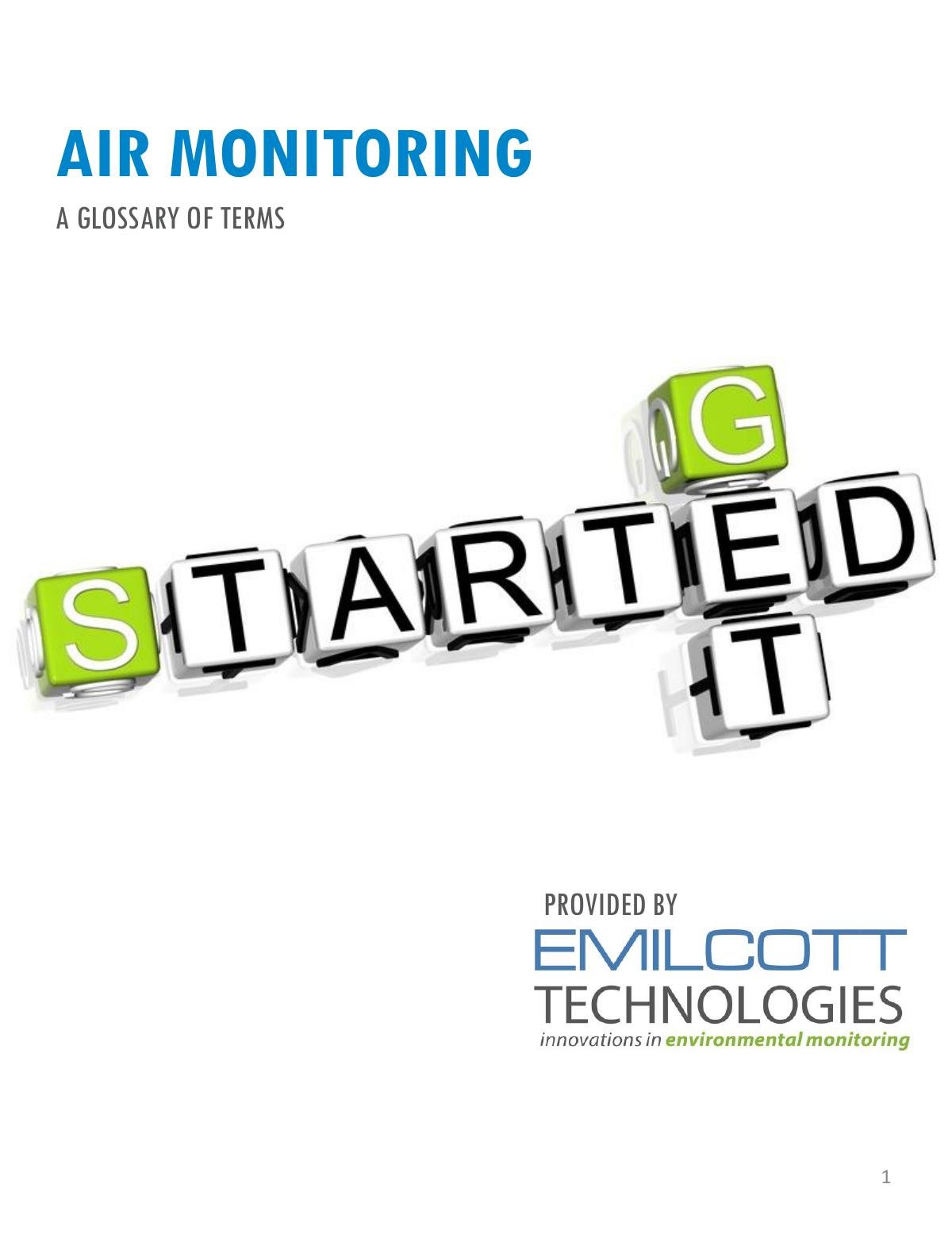 Air Monitoring Glossary of Terms 