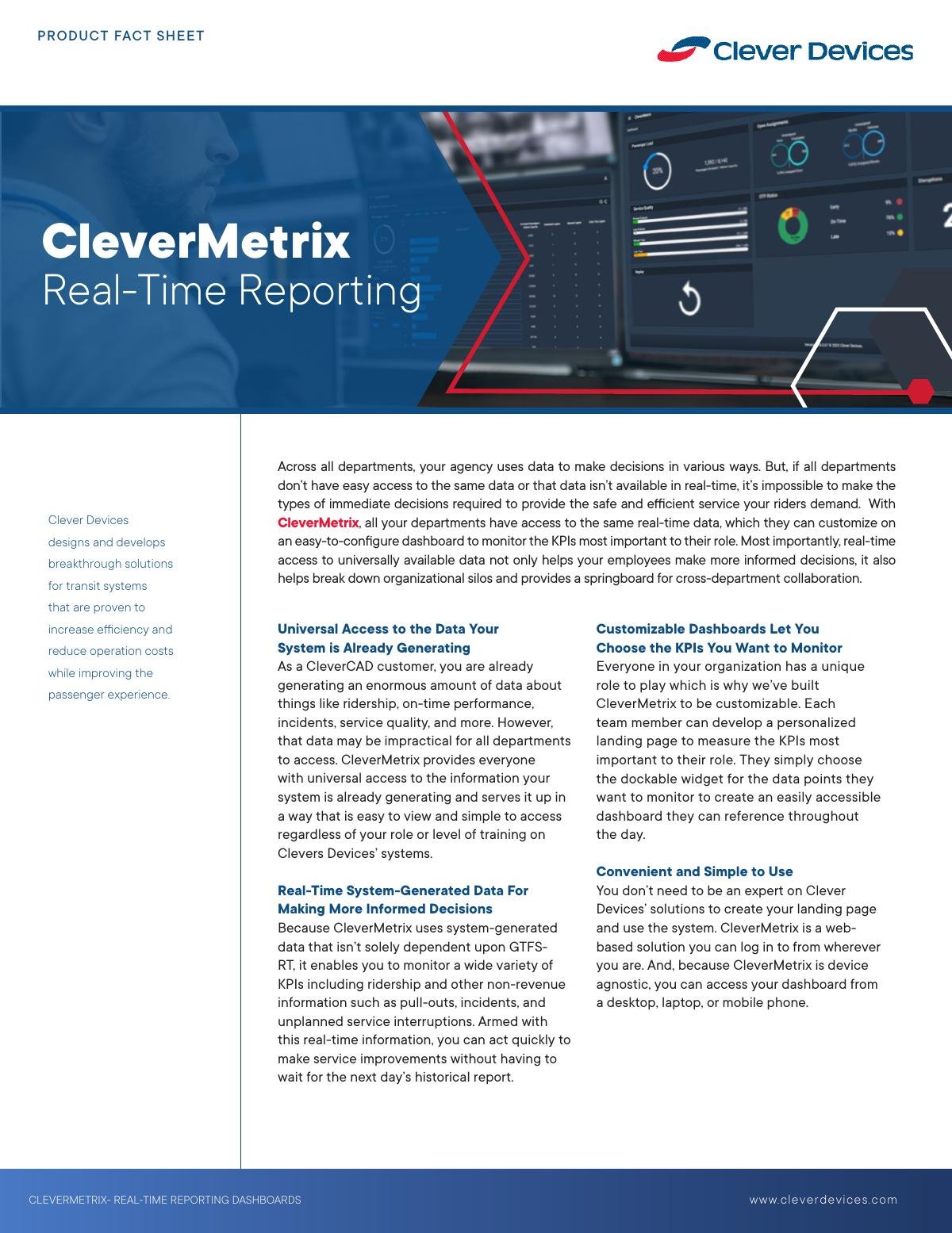 CleverMetrix Real-Time Reporting