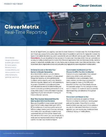 CleverMetrix Real-Time Reporting