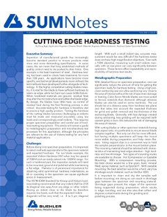 Cutting Edge Hardness Testing