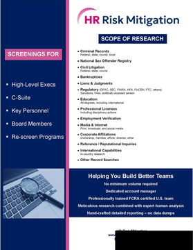 HR Risk Mitigation | Scope of Work Services