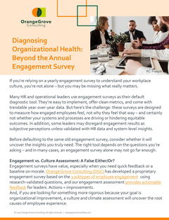 Diagnosing Organizational Health: Beyond the Annual Engagement Survey