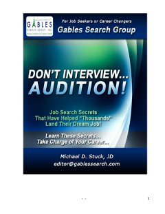 Don't Interview...Audition!