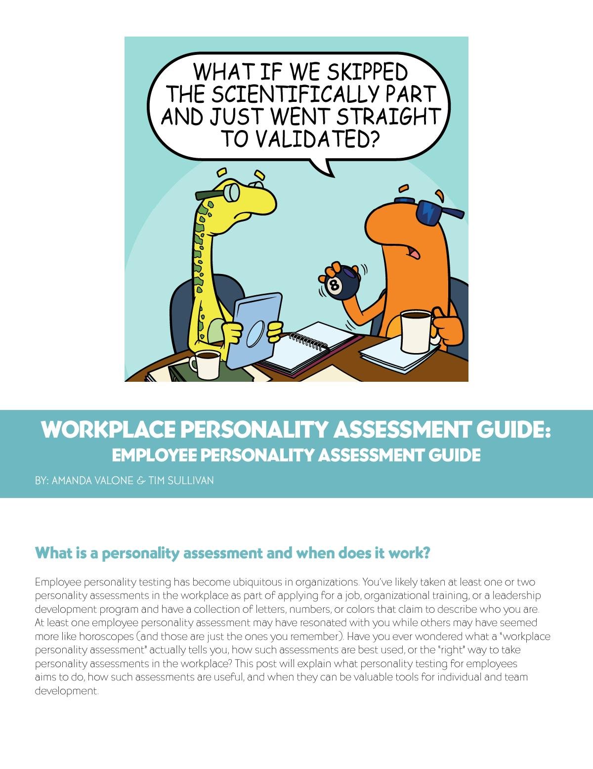 Workplace Personality Assessment Guide 