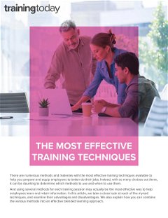 The Most Effective Training Techniques