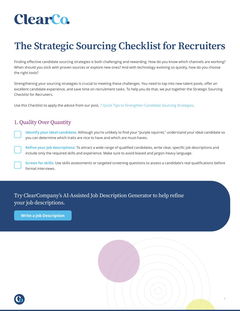 The Strategic Sourcing Checklist for Recruiters