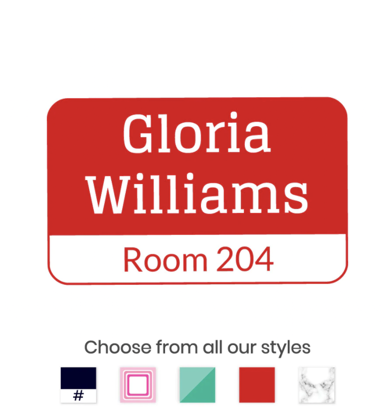 Nursing Home Room Number Labels for Clothing