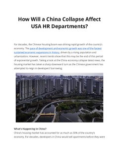 How Will a China Collapse Affect  USA HR Departments?