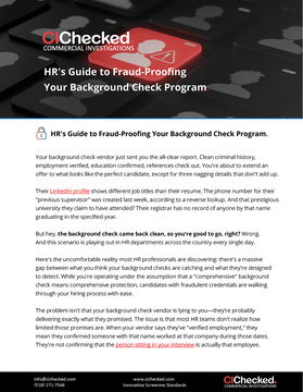 HR's Guide to Fraud-Proofing Your Background Check Program