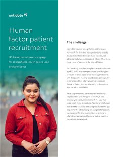 Case Study: Human factor patient recruitment