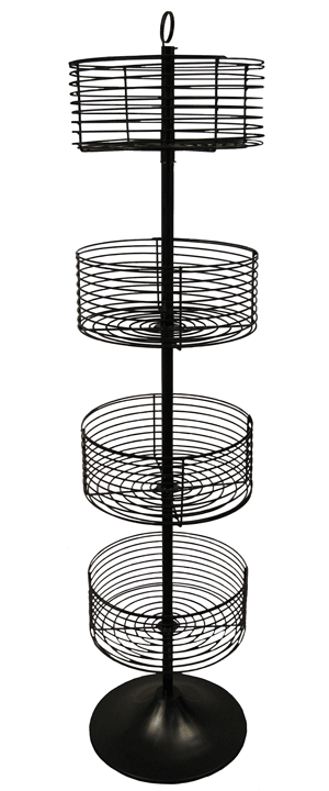 Floor spinner baskets