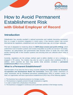 How to Avoid Permanent Establishment Risk with Global Employer of Record
