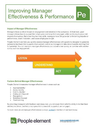 Improving Manager Effectiveness & Performance
