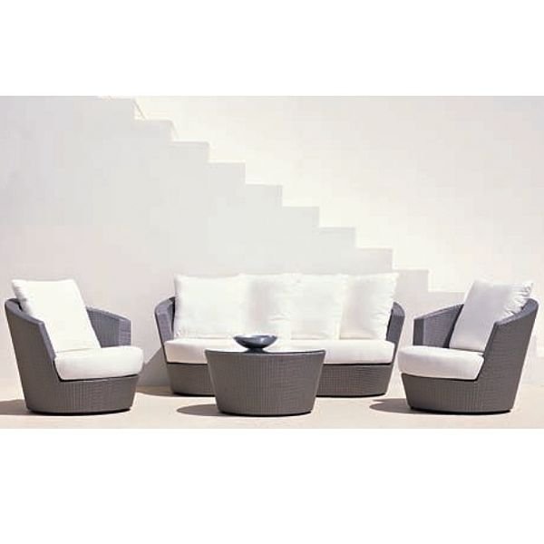 Eden Rock Silver Wicker Outdoor Sofa
