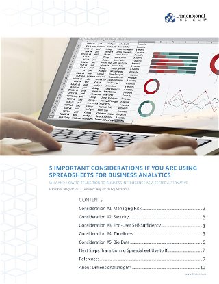 5 important considerations if you are using spreadsheets for business analytics
