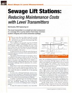 Sewage Lift Stations - Reducing Maintenance Costs