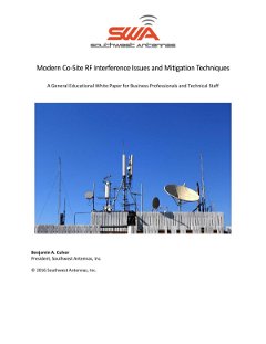 Modern Co-Site RF Interference Issues and Mitigation Techniques