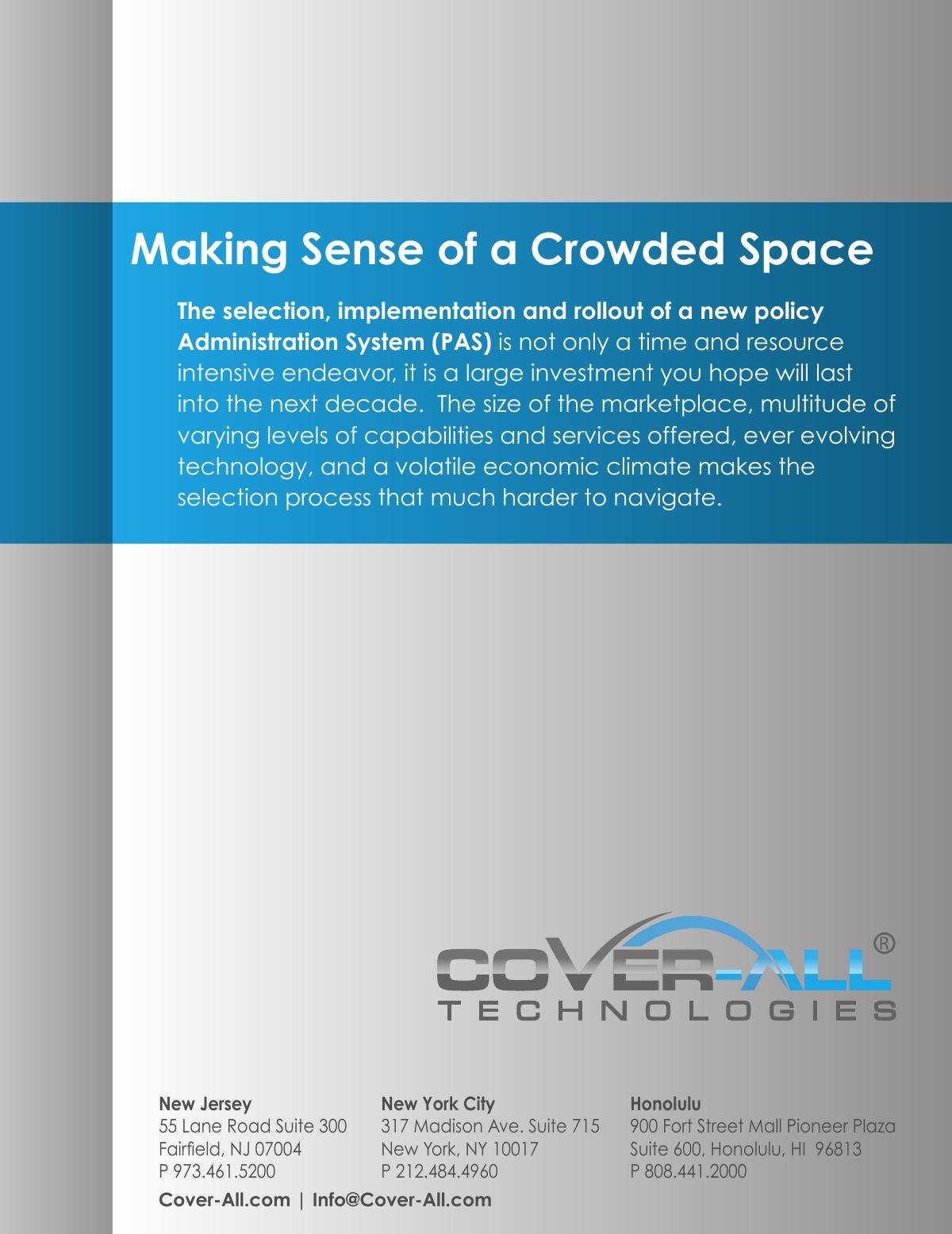 Making sense of a crowded space