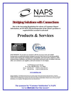 NAPS Background Checks: Products and Services