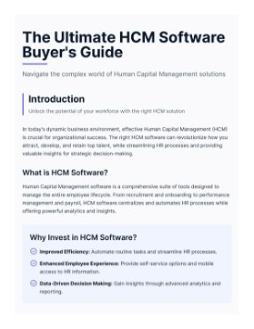 The Ultimate HCM Software Buyer's Guide