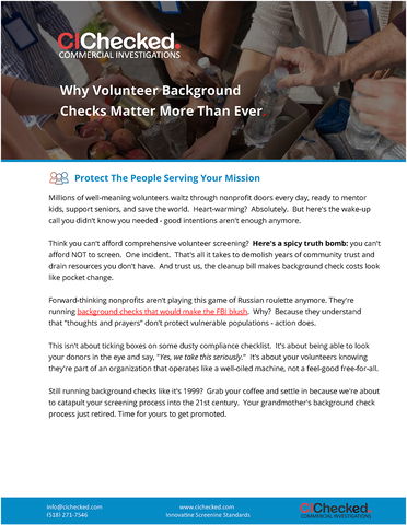 Why Volunteer Background Checks Matter More Than Ever
