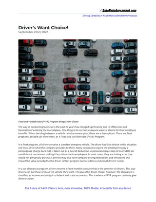 Drivers Want Choice!