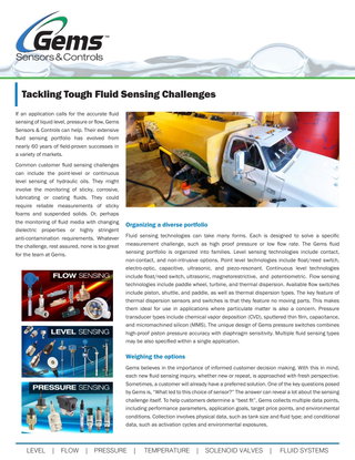 Tackling Tough Fluid Sensing Challenges