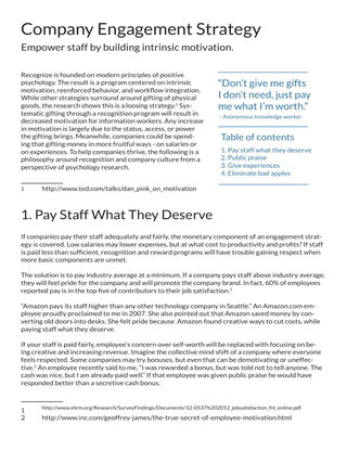 Company Engagement Strategy